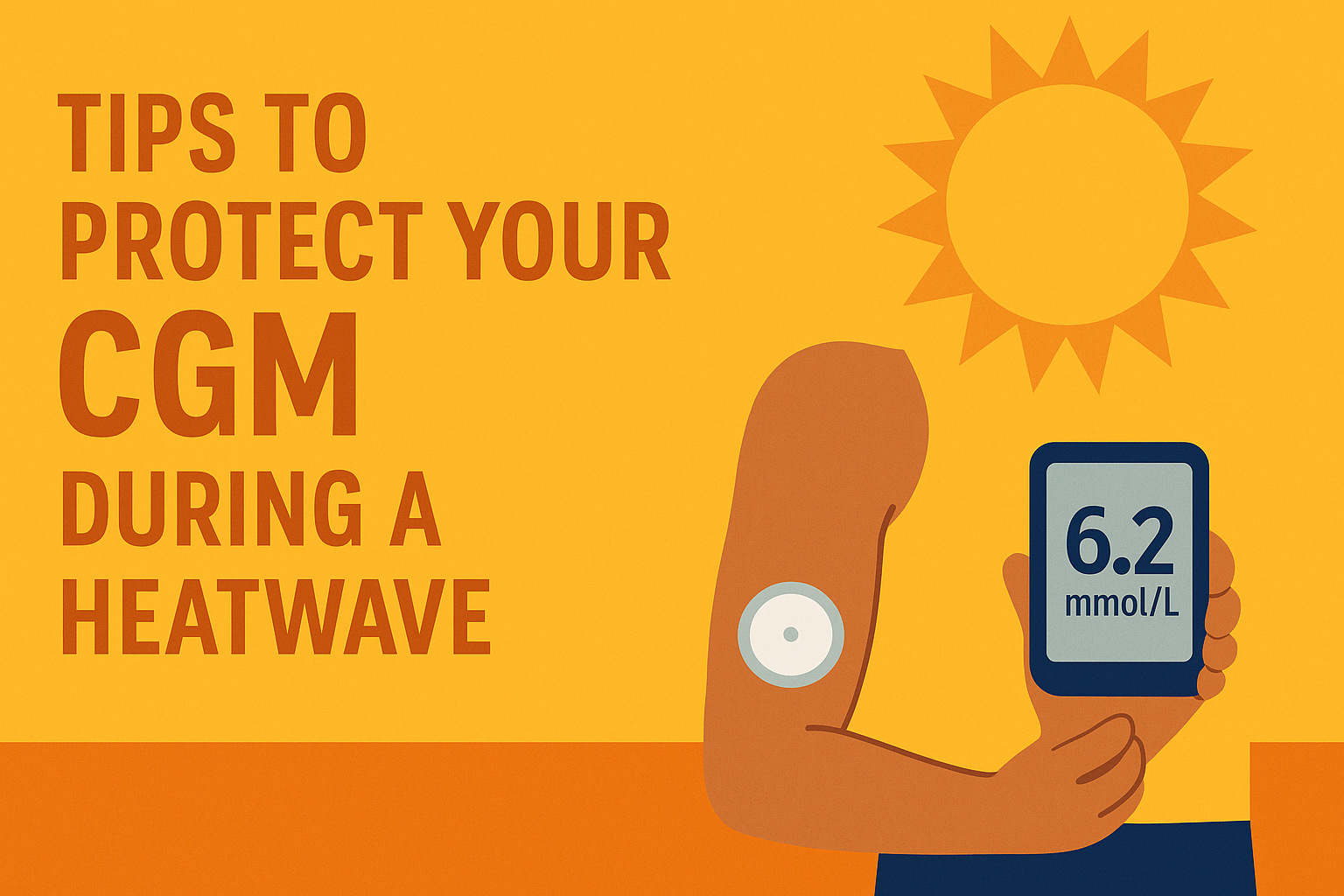 Using a CGM in hot weather: keeping your sensor secure in a heatwave