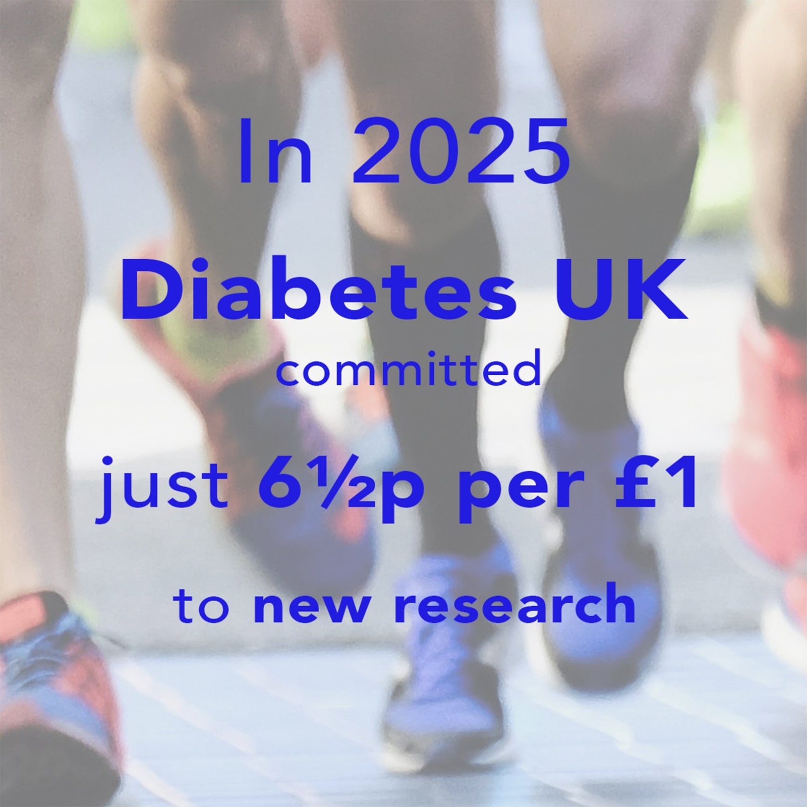 For every £1 Diabetes UK received — Just 6½ p was committed to New Research