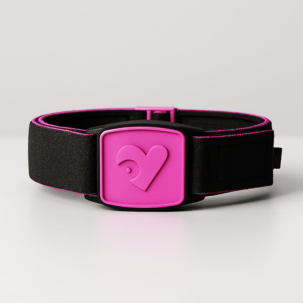 Libreband Armband for Freestyle Libre 1 &amp; 2. Magenta cover with Heart design. LML2388, LML2371, LML2920, LML4481.