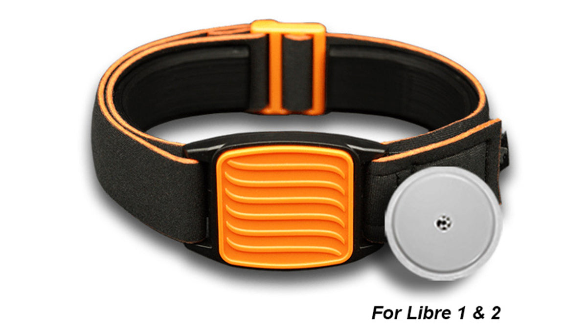 Freestyle Libre 2 CGM Sports &amp; Swim Armband - Orange Wave Libreband