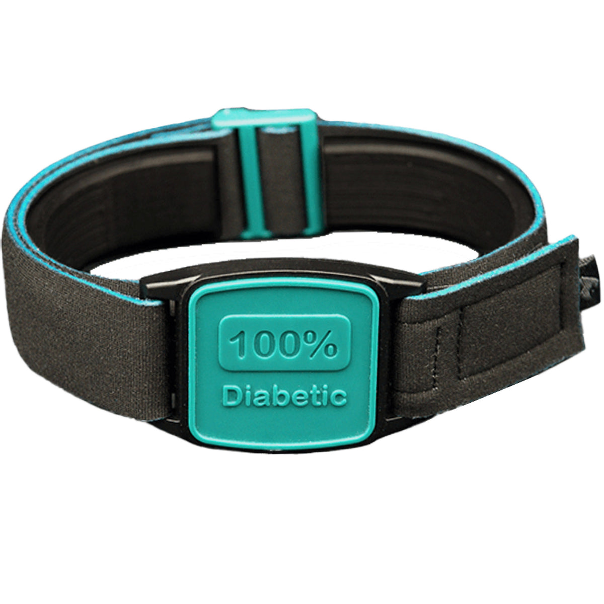 Libreband CGM armband for FreeStyle Libre 2 with teal 100% Diabetic cover and water-resistant neoprene strap, for everyday wear, sport and swimming