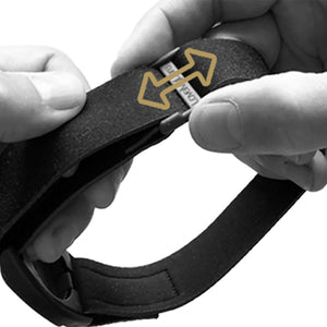 Libreband CGM armband adjustable slider on neoprene strap, compatible with FreeStyle Libre 2, allowing easy sizing on the upper arm. LML4719, LML2999, LML2418, LML2425.