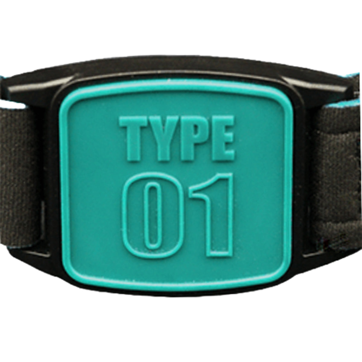 Libreband CGM armband teal Type 01 close-up, compatible with FreeStyle Libre 2, showing cover design.  LML4719, LML2999, LML2418, LML2425.