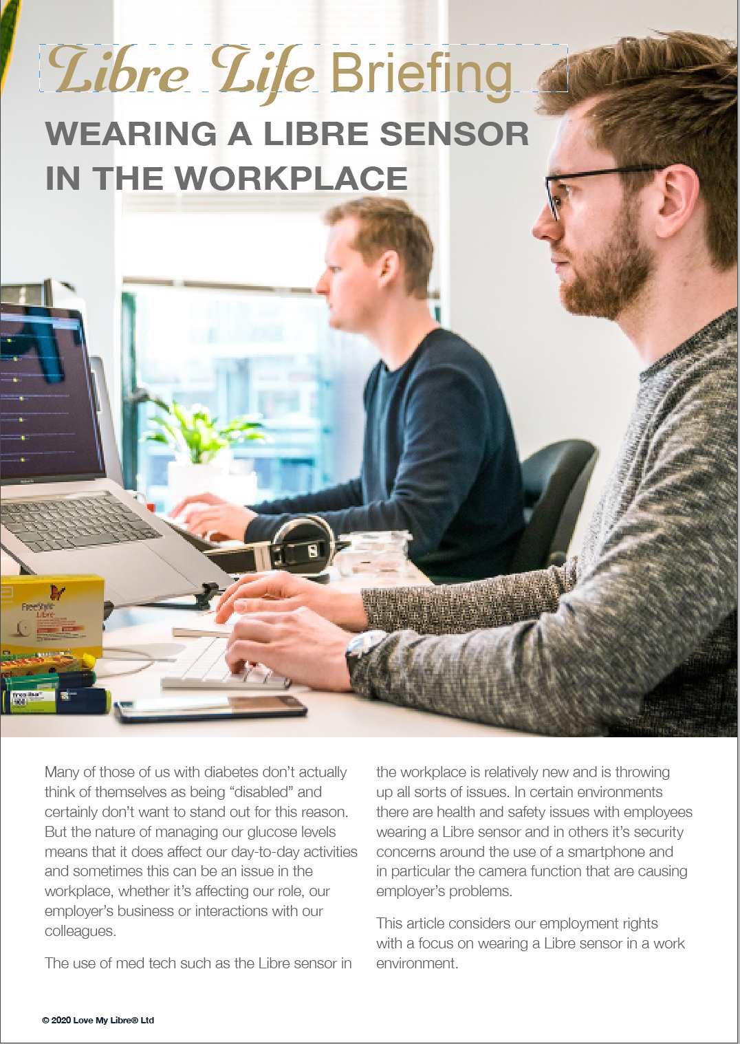 Libre Life Briefing: Wearing a Libre sensor in the workplace